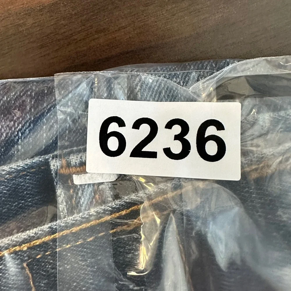 All American Clothing Straight Jeans Mens Size 32x30 Blue Distressed